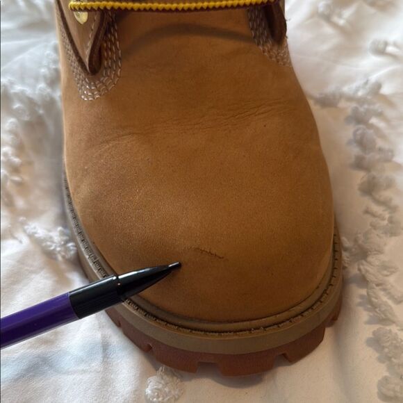 Timberland Wheat Work Boots ~ Kids 5.5 Women’s 7.5 - Picture 3 of 11